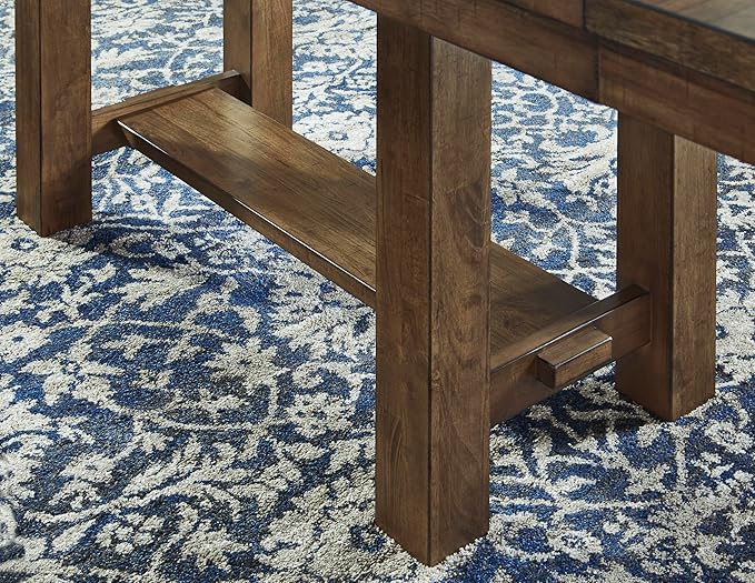 Signature Design by Ashley Moriville Farmhouse 36” x 30” Dining Extension Table, Seats up to 8, Brown