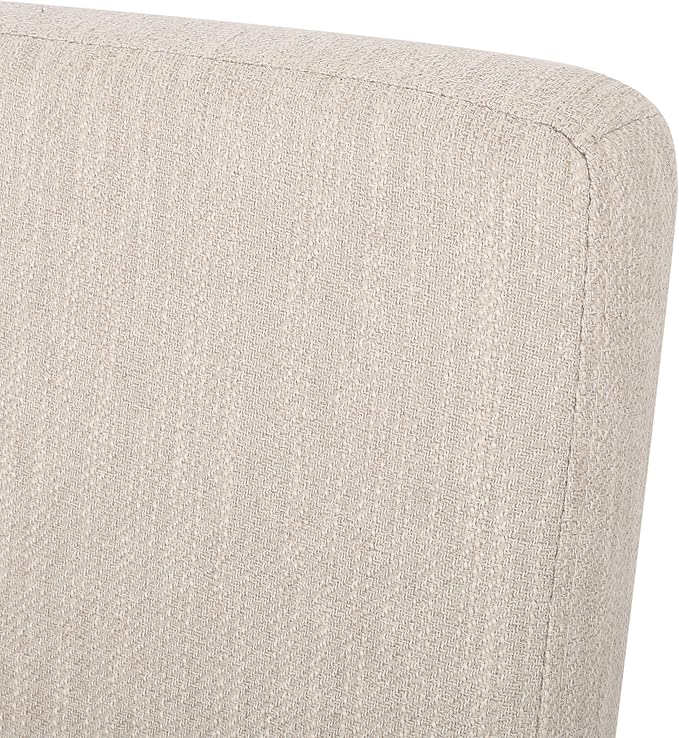 Christopher Knight Home Kuna Contemporary Upholstered Dining Chair (Set of 2), Beige + Weathered Brown