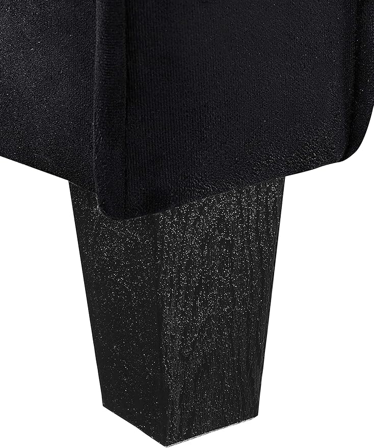 Lifestyle Solutions Harrington Sofa Upholstered Microfiber Fabric Curved Arms, Black