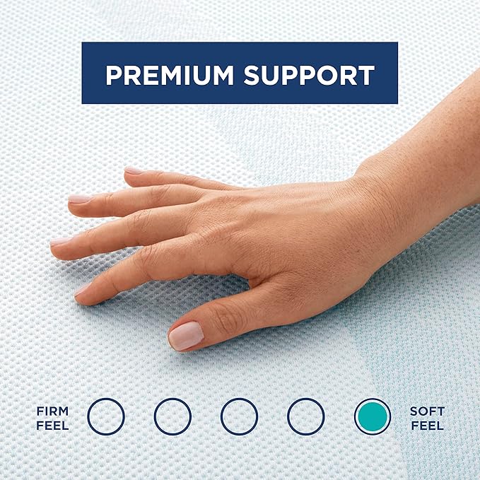 Tempur-Pedic TEMPUR-Adapt + Cooling 3-Inch Twin XL Mattress Topper Luxury Premium Foam, Washable Cover, Cooling Topper, White