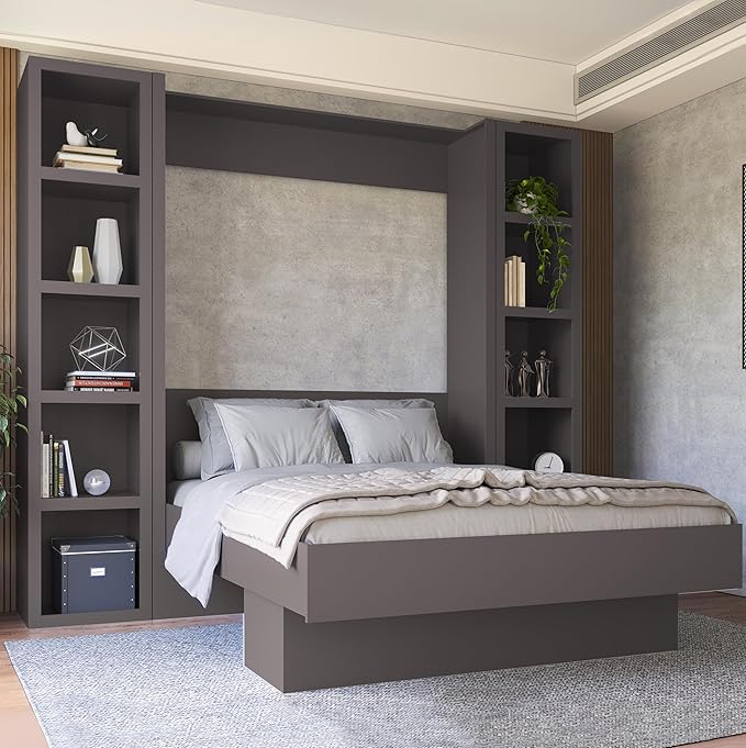 Oakland Living Dark Grey 91-in Tall Wooden Bookcase Shelf