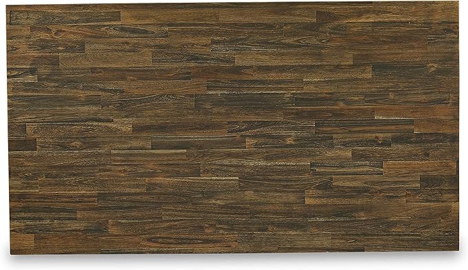 East West Furniture V677AB624-7 7 Piece Dinette Set Consist of a Rectangle Dining Room Table with V-Legs and 6 Black Color Linen Fabric Upholstered Chairs, 40x72 Inch, Multi-Color