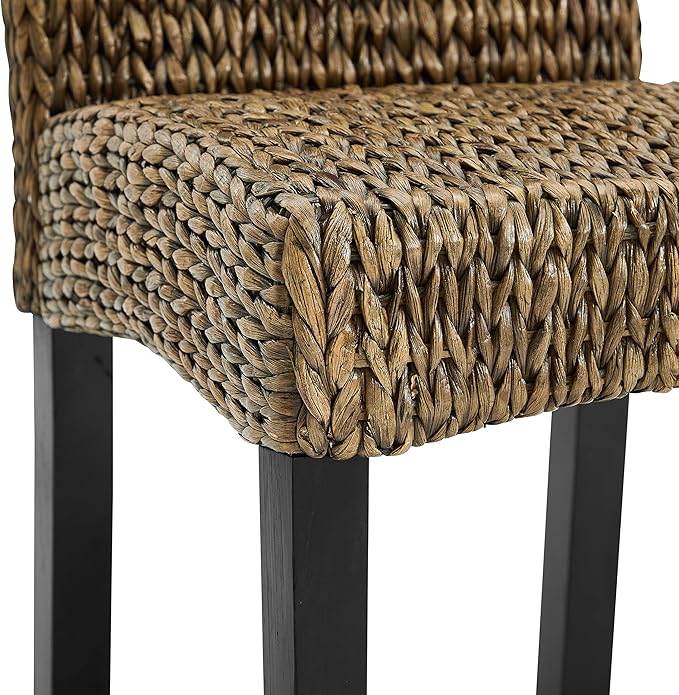 Crosley Furniture Edgewater Handwoven Natural Fiber Rattan Dining Chairs Set of 2, Seagrass