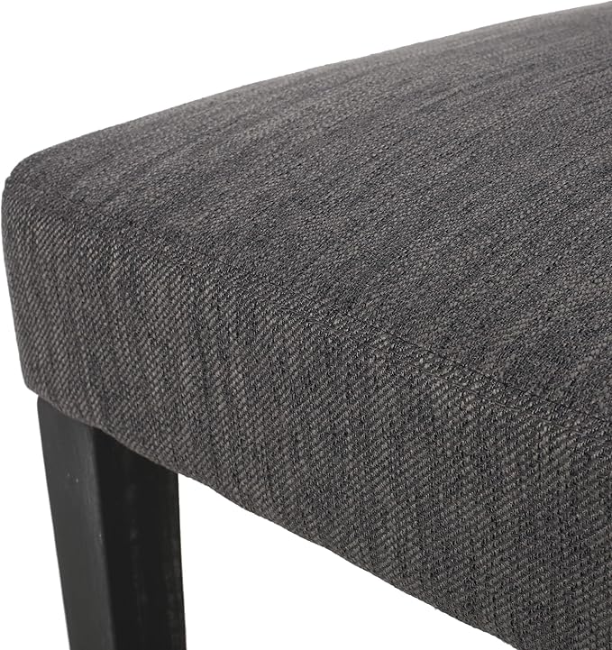 Christopher Knight Home Kuna Contemporary Upholstered Dining Chair (Set of 2), Charcoal + Gray