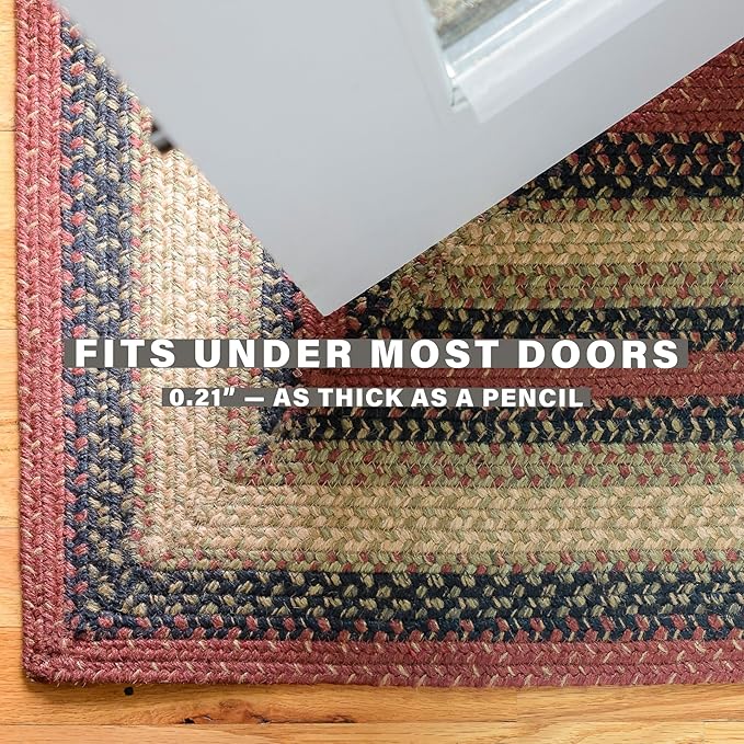 Highland Multi Color Jute Braided Rugs, 20x30 Rectangle - Warm Country and Cabin Decor, Perfect for Laundry Rooms, Bathrooms and Entryways - Durable and Easy to Clean