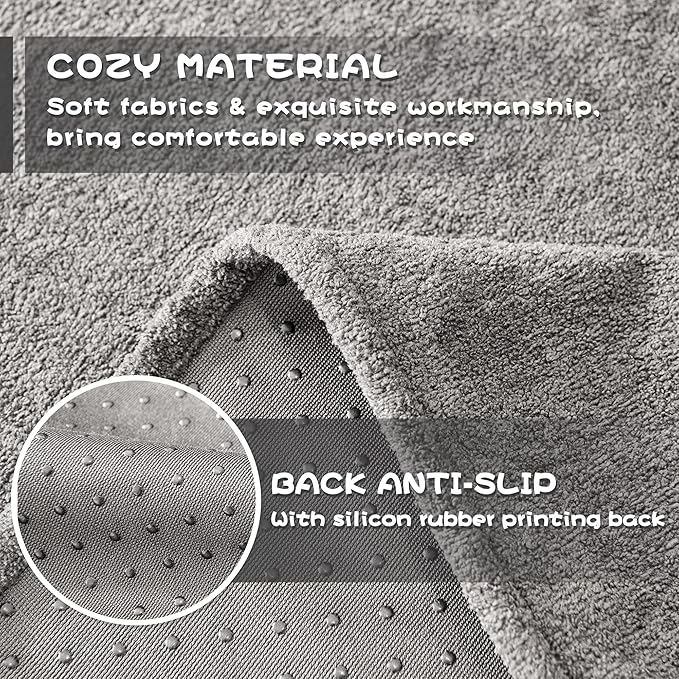 MYSKY HOME Couch Cover Sofa Cover for 2 Cushion Couch, Non-Slip Soft Sofa Slipcover Protector, Sofa Covers Washable, Couch Covers for Sectional Sofa, Sofa Towel for Pet Cat Dog, 71" x 118", Grey