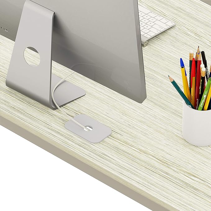 SHW 55 x 60 Inches Commercial-Grade L-Shape Corner Office Computer Desk, Maple