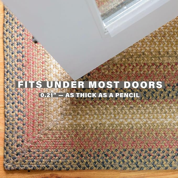 Russet Multicolor Jute Braided Area Rug, 6x9' Rectangle - Warm Country Decor, Perfect for Living Rooms and Dining Rooms - Pet Friendly and Easy to Clean