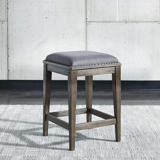 Liberty Furniture Industries Sonoma Road Console Stool, W17 x D17 x H26, Light Brown