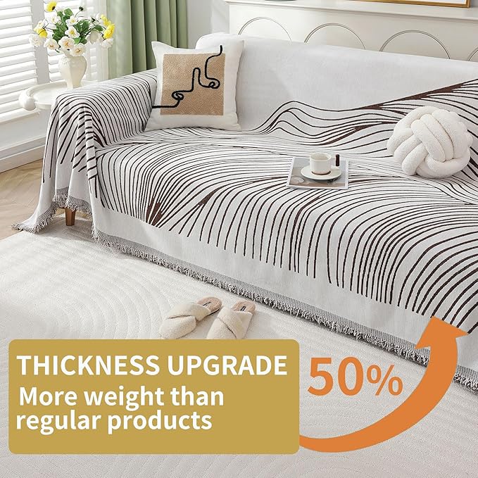 Non Slip Sofa Covers Couch Covers for 3 Cushion Couch Sofa Pet Friendly Washable Couch Covers for Sofa, Soft Thick Sectional Couch Covers L Shape Furniture Protector for Kids, Dogs 91" X134"
