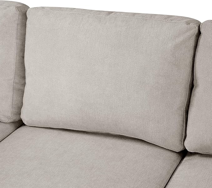 109" U-shaped Sectional Pull-out Sofa Bed with Storage Chaise,2-in-1 Convertible Couch W/ 4 Back Pillow & 2 USB Ports,Luxurious Sleeper Furniture Set for Living Room Large Space,Beige Chenille