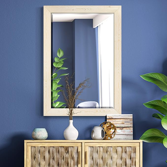 Wexford Home Barnwood Wood Full Length Mirror - Distressed White (AR1-L01)