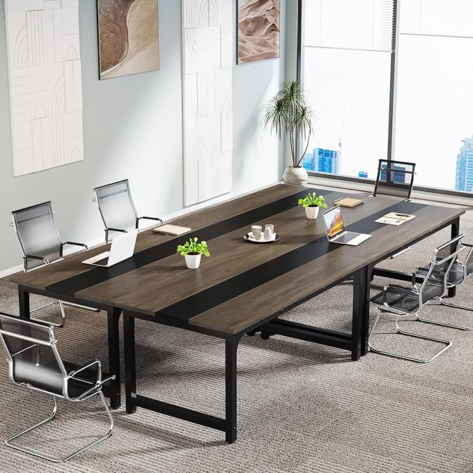 LITTLE TREE 63 Inch Large Executive Office Desk, Simple Computer Workstation with 31.5 inch Extra Wide Desktop for Home Office