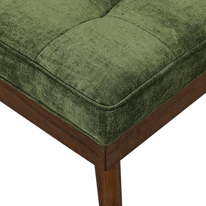 POLY & BARK Luca Bench in Distressed Green Velvet