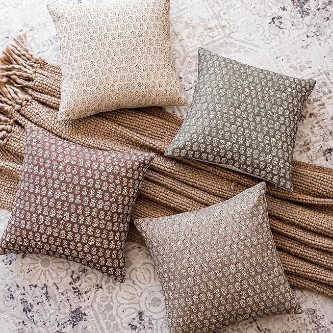Foindtower Set of 2 Decorative Vintage Long Lumbar Throw Pillow Covers Neutral Modern Farmhouse Cushion Covers Floral Home Decor for Sofa Couch Chair Bedroom Living Room Outdoor,14×36 Inch,Wine Red