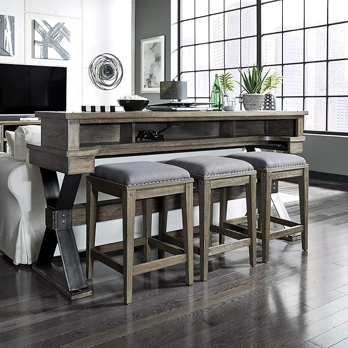Liberty Furniture Industries Sonoma Road Console Stool, W17 x D17 x H26, Light Brown