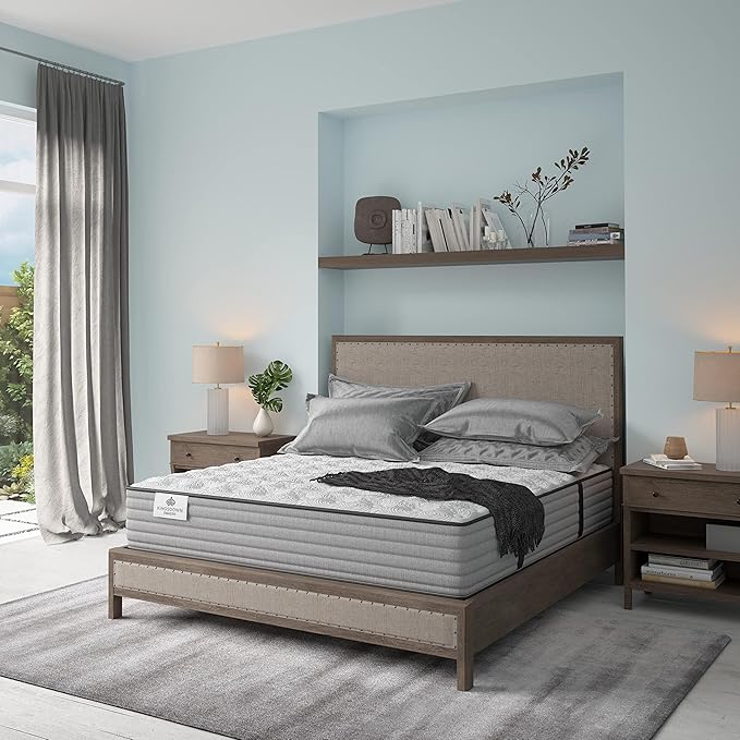 Kingsdown Passions Aspiration 14" Firm Hybrid Mattress, California King, Tan