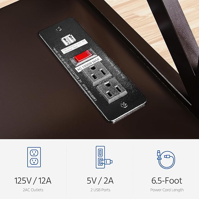 Yaheetech Console Table with Power Outlet, 3 Tier Narrow Sofa Couch Table with Storage Shelves, Wood Entryway Table Side Table for Living Room, Hallway, Entrance, Bedroom, Espresso