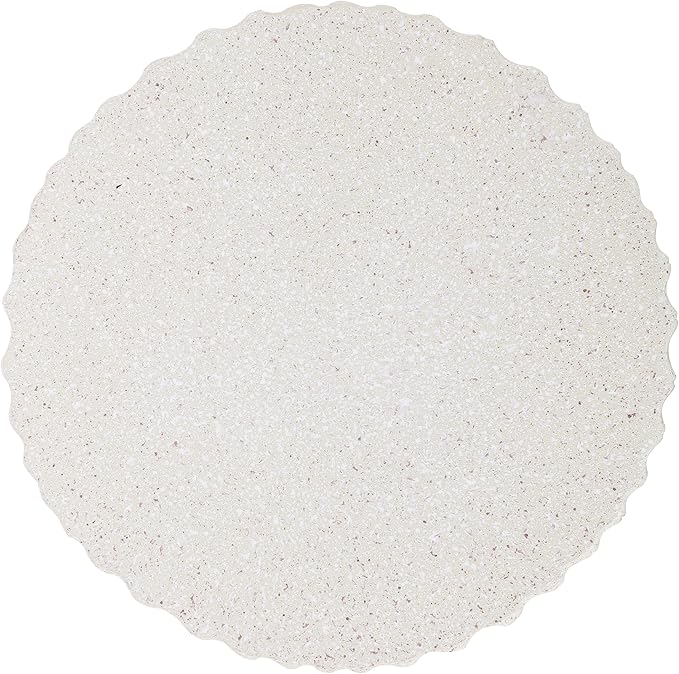 JONATHAN Y TBL1102B Louisa 19" Modern Art Deco Tambour Indoor/Outdoor Accent Table Art Deco, Minimalist, Contemporary, Bohemian, Mid-Century, Patio, Garden, Bathroom,Living Room, Cream Terrazzo Finish