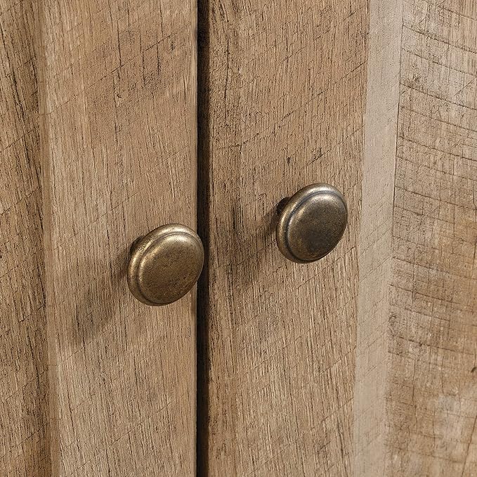 Sauder Anda Norr Display Cabinet/ Pantry cabinets, Lintel Oak finish