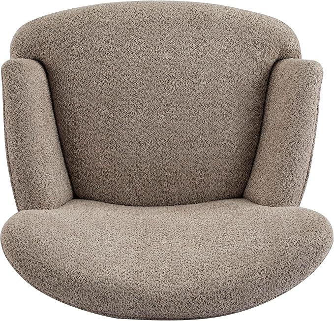 Christopher Knight Home Colby Boucle Upholstered Club Chair, Living Room Accent Chair, Wooden Frame, Flared Armrest, Plush Thick Cushion, Reading Lounge Chair, Space-Saving Furniture, Light Brown