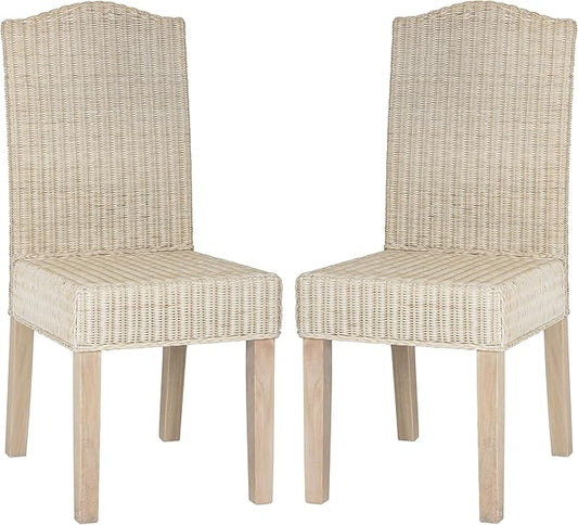 SAFAVIEH Home Collection Odette Grey Wicker Dining Chair
