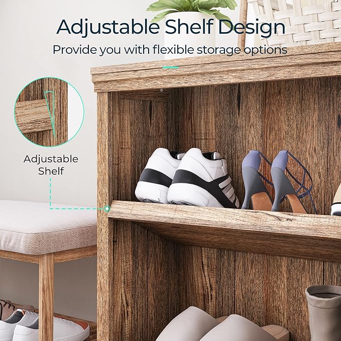 LINSY HOME 2-Tier Bookcase and Bookshelf, Small Wood Display Storage Shelves Farmhouse Bookshelf for Home Office, Living Room, Bed Room - Dark Brown