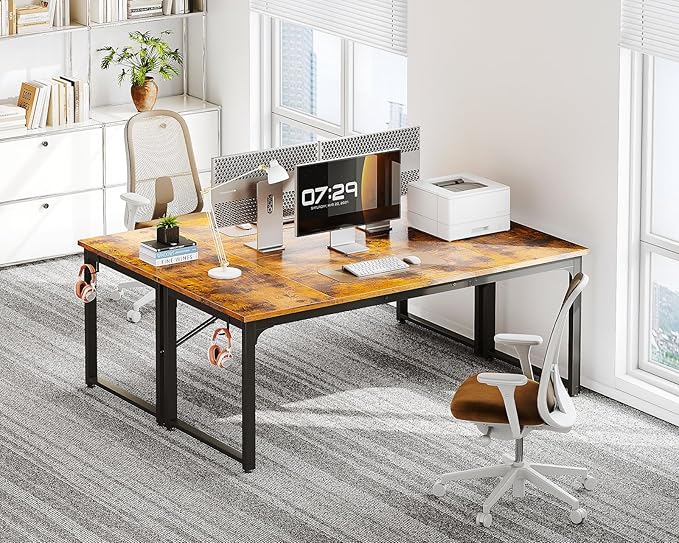 Coleshome 63 Inch Computer Desk, Modern Simple Style Desk for Home Office, Study Student Writing Desk, Vintage