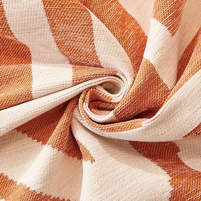 STACYPIK Thick Warm Orange Sofa Cover Armchair Slipcovers Boho Geometric Couch Cover for Sectional Sofa Caramel Loveseat Cover Anti-Slip Chenille Couch Protector for 2 Cushion Couch Home Decor-71X90IN