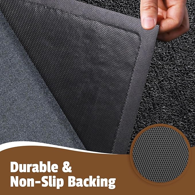 Front Door Mat Outside Entrance, 72" x 24" Doormat Outdoor Indoor Entrance, Non Slip Indoor Mats for Entryway, Heavy Duty Waterproof Low Profile Welcome Mat for Entry, Patio, High Traffic Areas