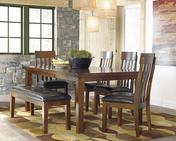 Signature Design by Ashley Ralene Rake Back 19" Dining Room Chair 2 Count, Medium Brown