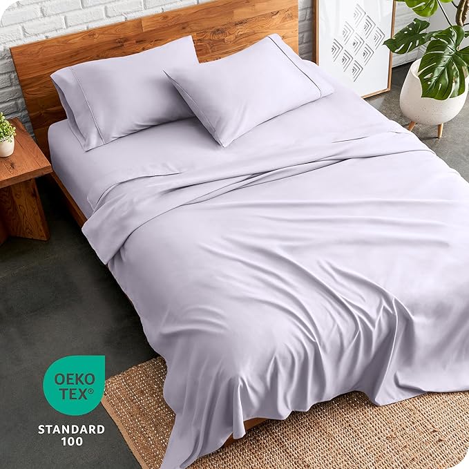 Bare Home Twin XL Sheet Set - 1800 Ultra-Soft Microfiber - Double Brushed - Deep Pockets - Easy Fit - 3 Piece Set - Bed Sheets (Twin XL, Light Lavender)