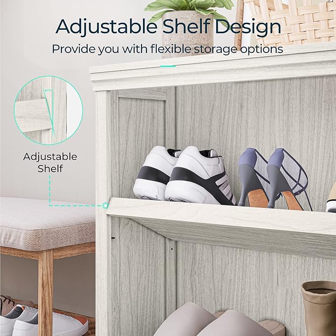 LINSY HOME 2-Tier Bookcase and Bookshelf, Small Wood Display Storage Shelves Farmhouse Bookshelf for Home Office, Living Room, Bed Room - White Oak