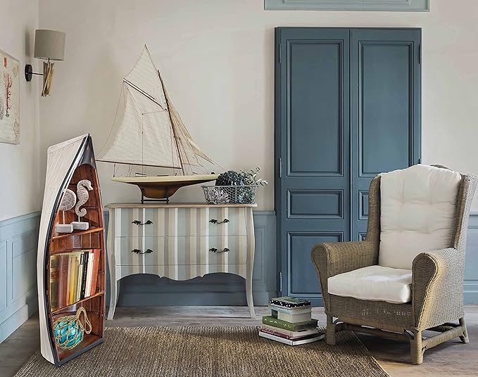 SAILINGSTORY Wooden Boat Coffee Table Boat Bookshelf Coastal Coffee Table Nautical Bookcase Lake House Decor Beach House Decor