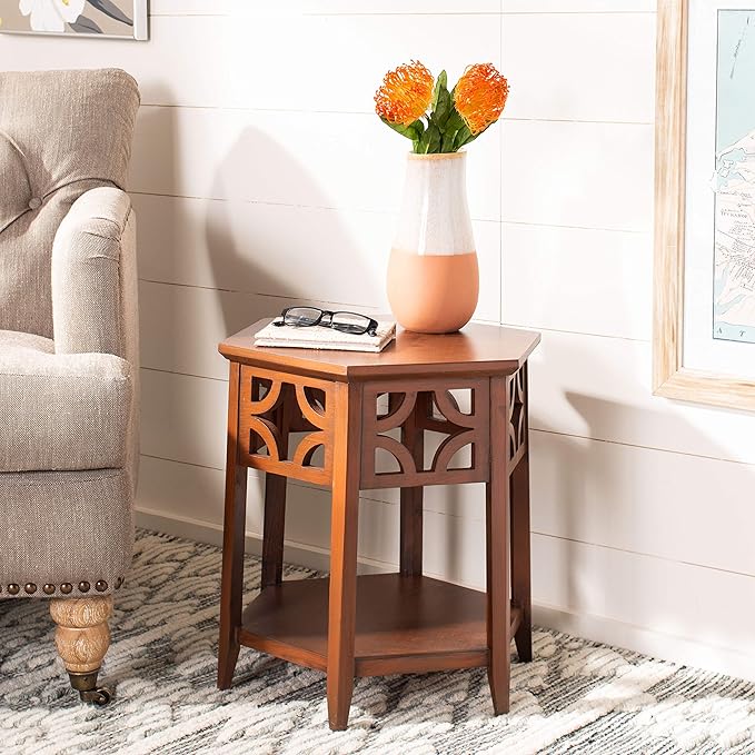 Safavieh American Homes Collection Connor Light Brown Hexagon End Table