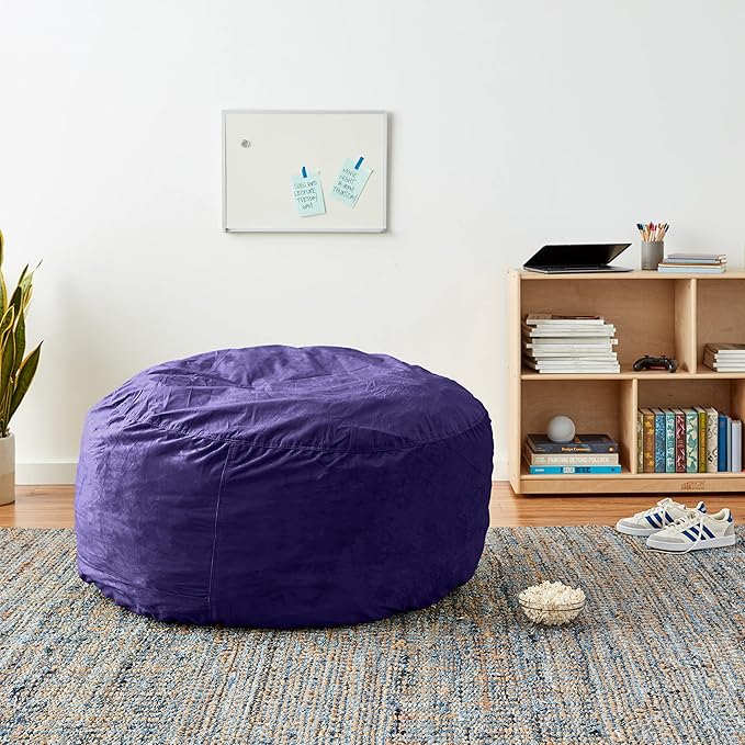 Sofa Sack Bean Bag Chair Cover, 4-Feet, Purple