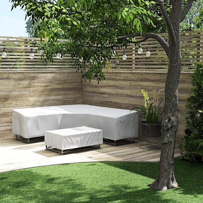 SIMPLE HOUSEWARE Patio V-Shaped Sectional Sofa Set Cover