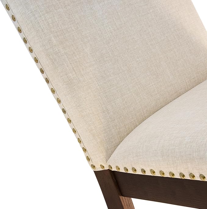 HomePop Scalloped Back Dining Chair - Beige Woven(Set of 2)