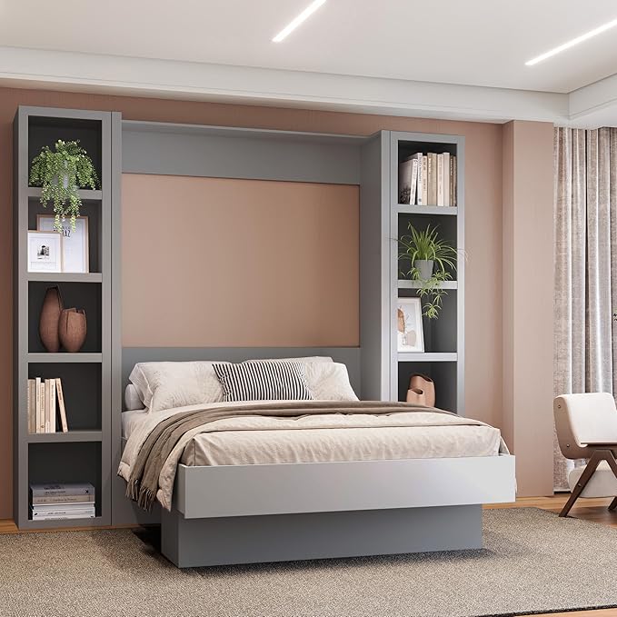 Oakland Living Grey 84-in Tall Wooden Bookcase Shelf
