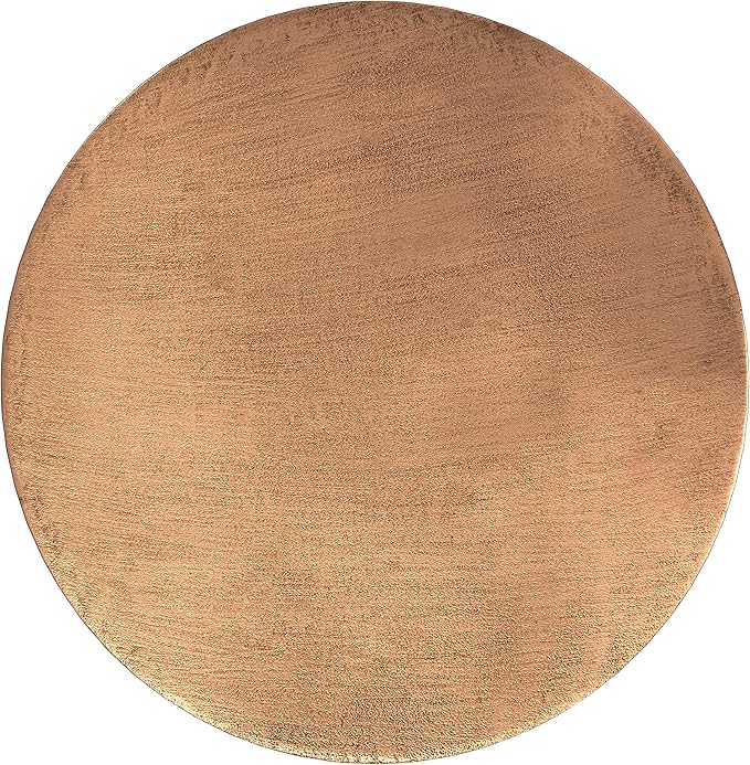 SIMPLIHOME Johnsen 30-inch Wide Metal Drum Coffee Table in Antique Copper, Boho-Style Cocktail Table for Living Room or Family Room, Assembled