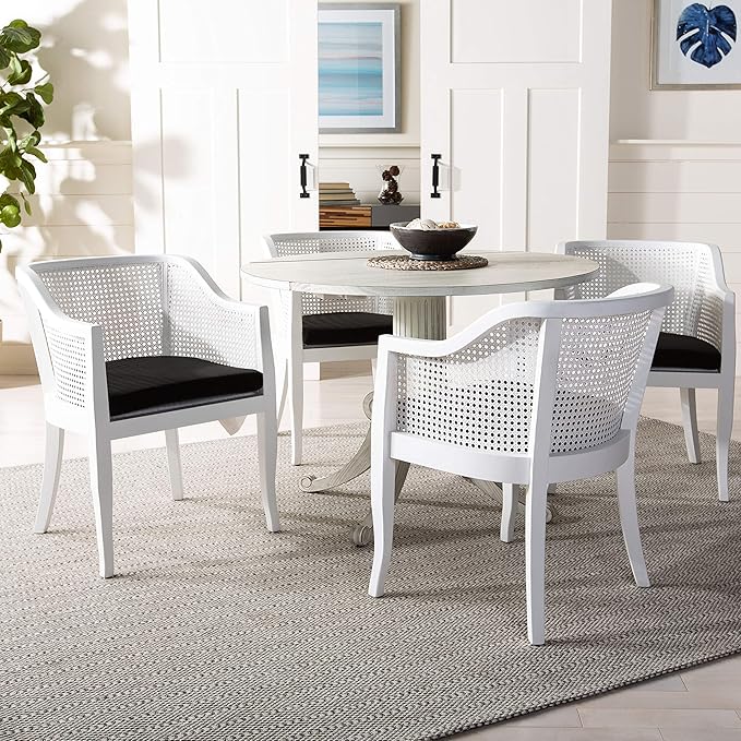 Safavieh Home Forest Traditional Antique White Drop Leaf Dining Table