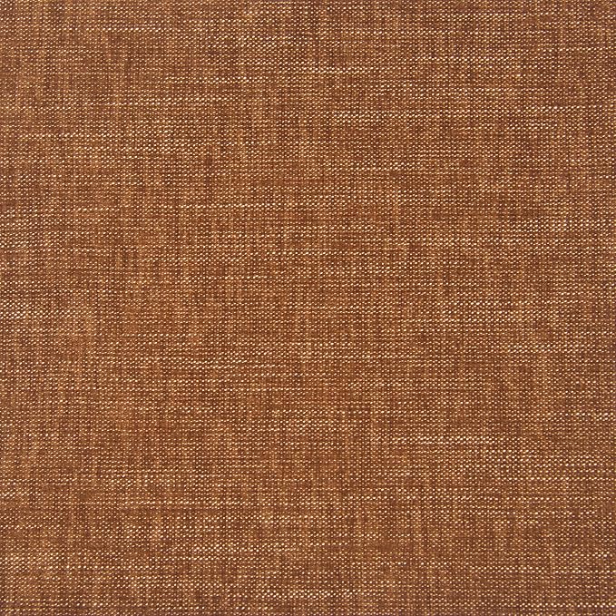 HomePop Upholstered Clover Shaped Ottoman (No Lid, Seat Only) Home Décor | Foot Rest Pouf – Rust Orange Chenille