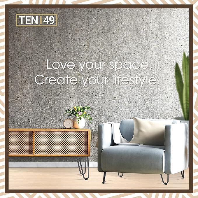 TEN49 Heavy Duty Hairpin Table Legs - 6 Inch Industrial Black Furniture Legs - Solid Rods Metal Leg - Fit for Mid-Century Modern End Drawer, Low Shelf, Bed, Sofa, TV Stand, Cabinet Feet