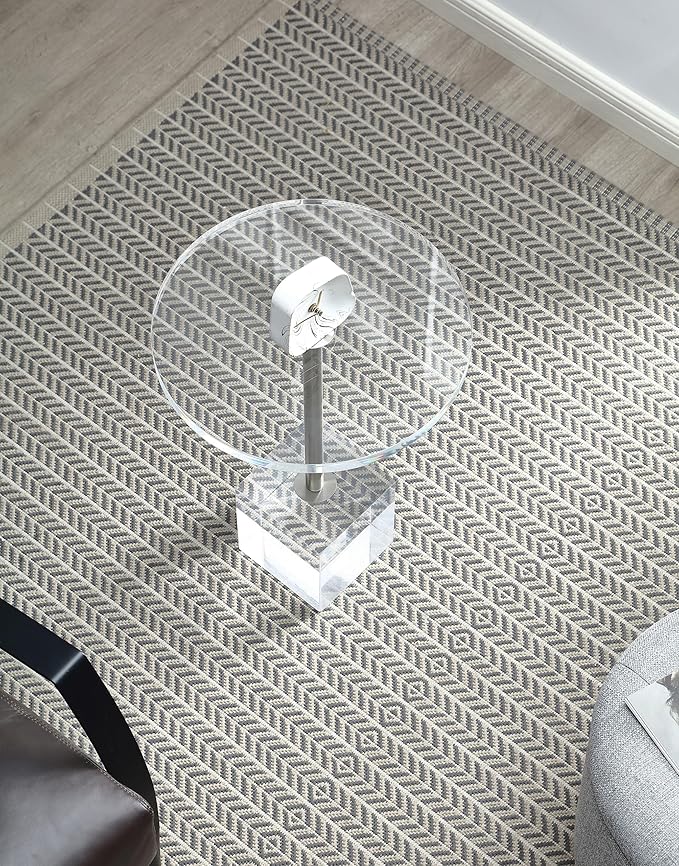 Clear Acrylic End Table,Side Table,for Livingroom,13.5 x 13.5 inch, 23 inch High