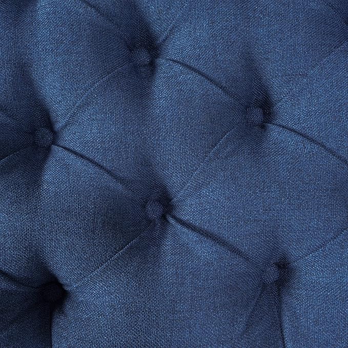 Christopher Knight Home Ottilie Fabric Storage Ottoman, Dark Blue, 17.75"D x 51.5"W x 15.75"H