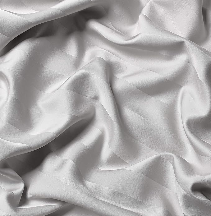 Full Sheets by Pure Bamboo, Genuine 100% Organic Viscose Derived from Bamboo Bed Sheet Set, Luxuriously Soft & Cooling, Double Stitching, Lifetime Quality Promise (Full, Jacquard White)